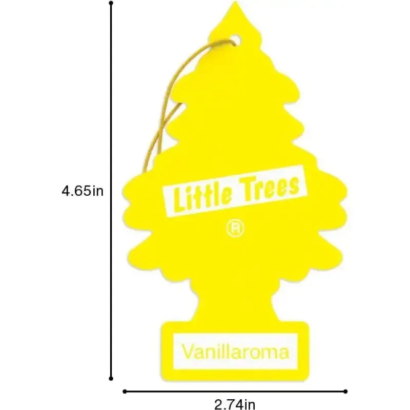 LITTLE TREES Car Air Freshener | Hanging Paper Tree for Home or Car | Vanillaroma | 3 Pack - 7
