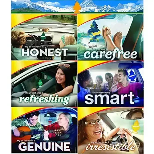 LITTLE TREES Car Air Freshener | Hanging Paper Tree for Home or Car | Vanilla Pride | Single Pack - 3