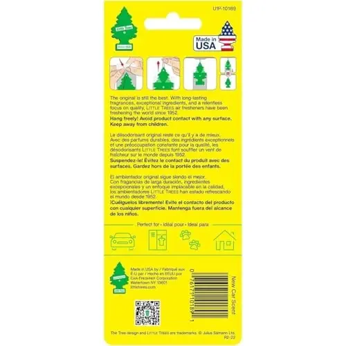 LITTLE TREES Araç Kokusu | Ev veya Araba için Asılabilir Kağıt Ağaç | Yeni Araba Kokusu - 3