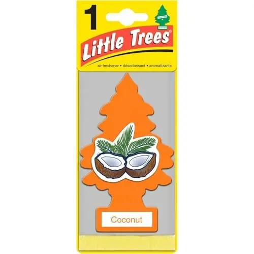 LITTLE TREES Car Air Freshener | Hanging Paper Tree for Home or Car | Coconut | 12 Pack (Packaging May Vary) 
