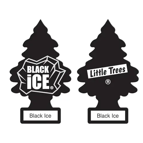 Little Trees Car Air Freshener | Hanging Paper Tree for Home or Car | Black Ice | 3 Pack - 3