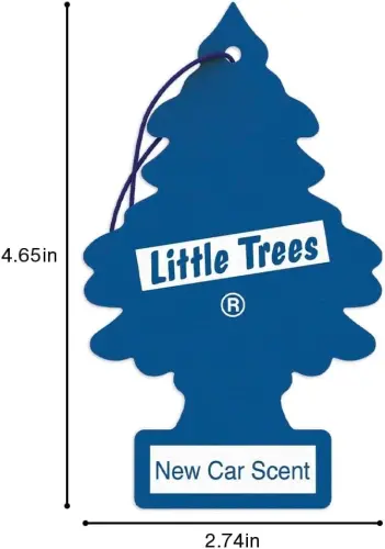 LITTLE TREES Avtomobil uchun havo xushbo'ylantirgichi | Uy yoki avtomobil uchun osiladigan qog'oz daraxt | Yangi avtomobil hidi | 3 ta paket - 5