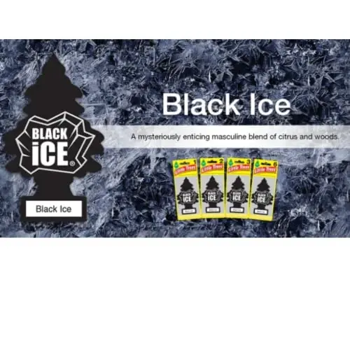 Little Trees Car Air Freshener | Hanging Paper Tree for Home or Car | Black Ice | 3 Pack - 2