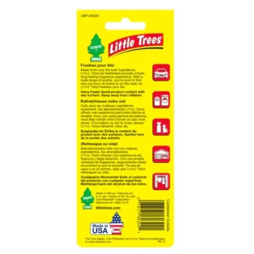 Little Trees Car Air Freshener | Hanging Paper Tree for Home or Car | Black Ice | 3 Pack - 4