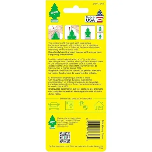 LITTLE TREES Car Air Freshener | Hanging Paper Tree for Home or Car | Blackberry Clove | Pack of 24 - 3