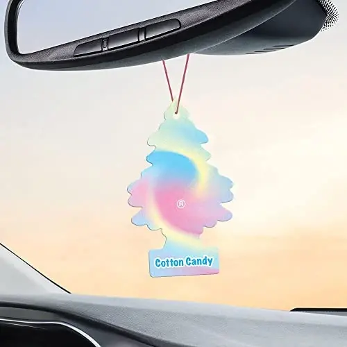 LITTLE TREES Car Air Freshener | Hanging Paper Tree for Home or Car | Cotton Candy | 6 Pack - 2