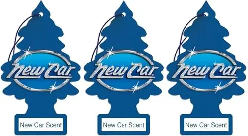 LITTLE TREES Car Air Freshener | Hanging Paper Tree for Home or Car | New Car Scent | 3 Pack - 1