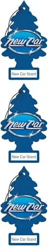 LITTLE TREES Car Air Freshener | Hanging Paper Tree for Home or Car | New Car Scent | 3 Pack - 4