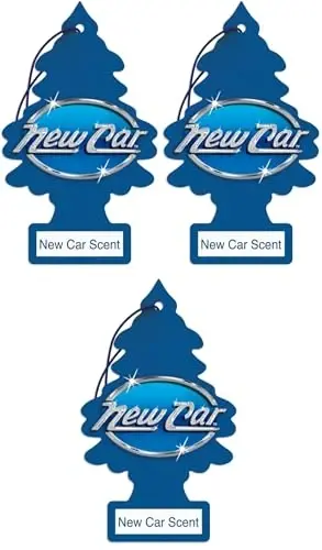 LITTLE TREES Car Air Freshener | Hanging Paper Tree for Home or Car | New Car Scent | 3 Pack - 6