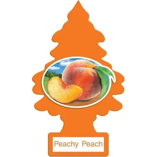 LITTLE TREES Car Air Freshener | Hanging Paper Tree for Home or Car | Peachy Peach | 3 Pack 