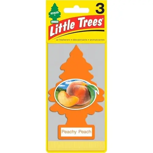 LITTLE TREES Car Air Freshener | Hanging Paper Tree for Home or Car | Peachy Peach | 3 Pack - 2
