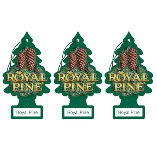 LITTLE TREES Car Air Freshener | Hanging Paper Tree for Home or Car | Royal Pine | 3 Pack - 2