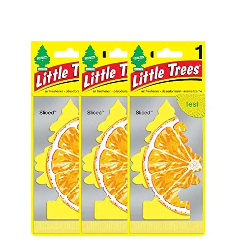 Little Trees Car Air Freshener | Hanging Paper Tree for Home or Car | Sliced | 6 Pack - 1