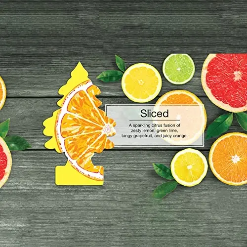 Little Trees Car Air Freshener | Hanging Paper Tree for Home or Car | Sliced | 6 Pack - 3