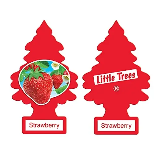LITTLE TREES Car Air Freshener | Hanging Paper Tree for Home or Car | Strawberry | 6 Pack - 3