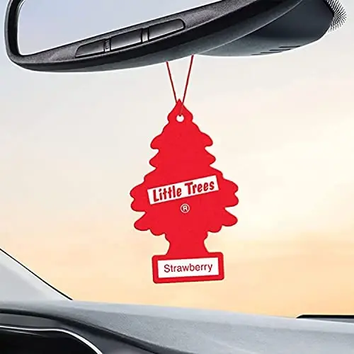 LITTLE TREES Car Air Freshener | Hanging Paper Tree for Home or Car | Strawberry | 6 Pack - 5