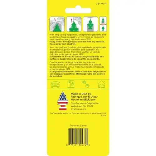 LITTLE TREES Car Air Freshener | Hanging Paper Tree for Home or Car | Summer Linen - LITTLE TREES (1)