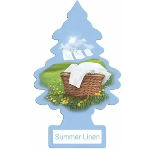 LITTLE TREES Car Air Freshener | Hanging Paper Tree for Home or Car | Summer Linen | 6 Pack - 1