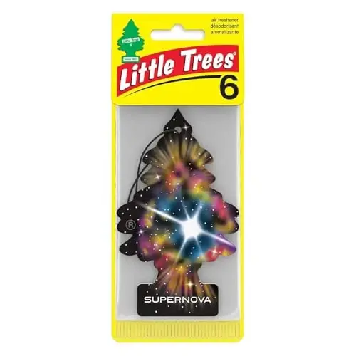 Little Trees Car Air Freshener | Hanging Paper Tree for Home or Car | Supernova | 6 Pack 