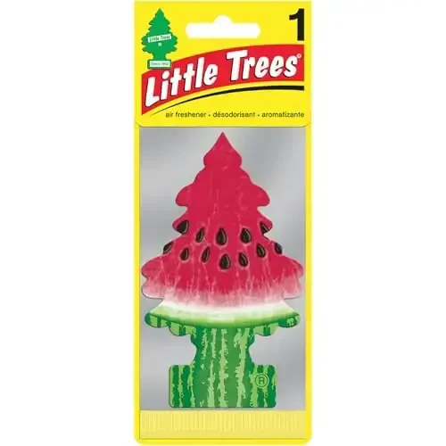 LITTLE TREES Car Air Freshener | Hanging Paper Tree for Home or Car | Watermelon Scent | 6 Pack - LITTLE TREES (1)