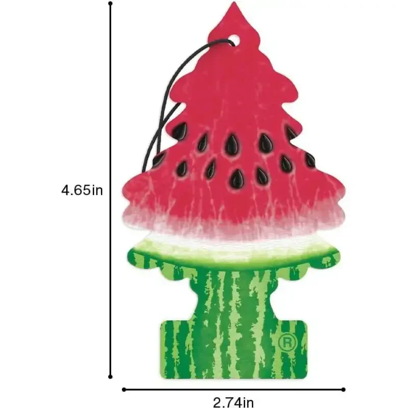LITTLE TREES Car Air Freshener | Hanging Paper Tree for Home or Car | Watermelon Scent | 6 Pack - 7