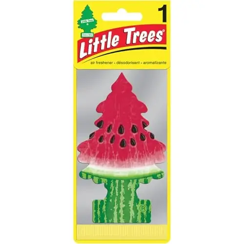 LITTLE TREES Car Air Freshener | Hanging Paper Tree for Home or Car | Watermelon Scent | 6 Pack - 2
