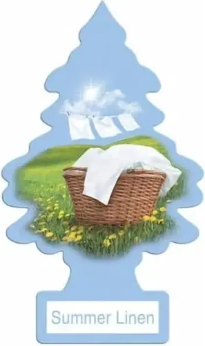 LITTLE TREES Car Air Freshener | Uy uchun yoki avtomobil uchun osilgan qog'oz daraxti | Yozgi zig'ir - 3