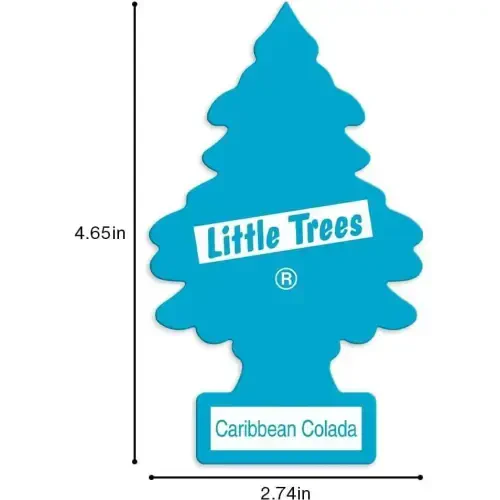 LITTLE TREES Car Air Freshener | Uy uchun yoki mashina uchun osilgan qog'oz daraxti | Karib Koladasi - 7
