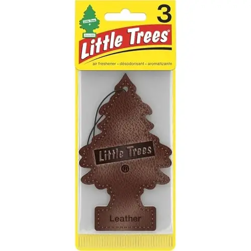 LITTLE TREES Car Air Freshener | Uy uchun yoki mashina uchun osilgan qog'oz daraxti | Teri | 3 dona - LITTLE TREES (1)