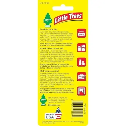 LITTLE TREES Car Air Freshener | Uy uchun yoki mashina uchun osilgan qog'oz daraxti | Vanillaroma | Paketga bitta daraxt - 3