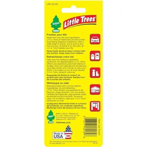 LITTLE TREES Car Air Freshener | Uy uchun yoki mashina uchun osilgan qog'oz daraxti | Yangi mashina hidi | 6 dona - 3