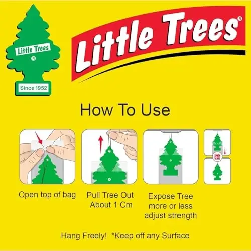 LITTLE TREES Car Air Freshener | Uy uchun yoki mashina uchun osilgan qog'oz daraxti | Yangi mashina hidi | 6 dona - 6