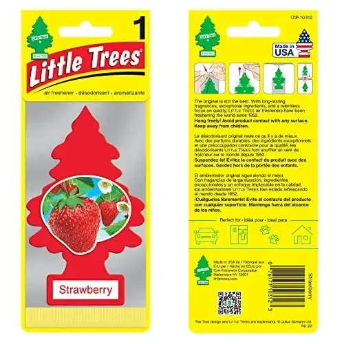 Little Trees Cardboard Hanging Car, Home & Office Air Freshener, Peachy Peach (Pack of 12) - 3