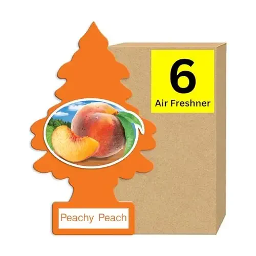 Little Trees Cardboard Hanging Car, Home & Office Air Freshener, Peachy Peach (Pack of 6) - LITTLE TREES