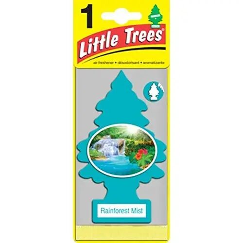 Little Trees Cardboard Hanging Car, Home & Office Air Freshener, Rainforest Mist - Little