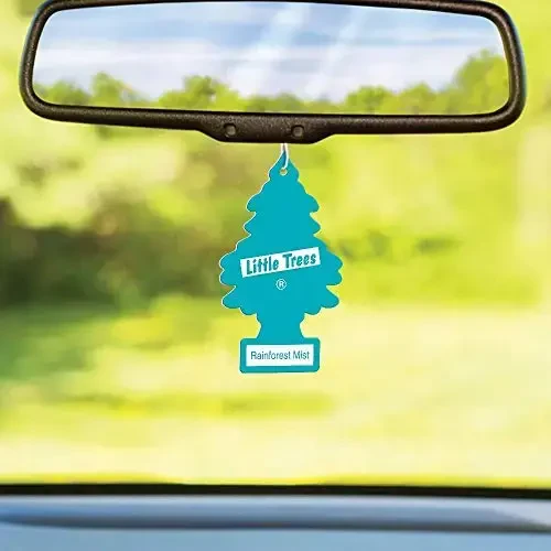 Little Trees Cardboard Hanging Car, Home & Office Air Freshener, Rainforest Mist (Pack of 12) - 4