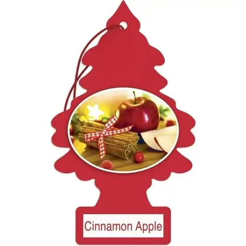 Car Freshner U1P10338 Little Trees Cinnamon Apple Air freshener, 24 Pack 