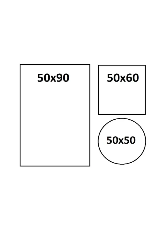 Люкс Армони Динарсу Эмбос 3'lü Банё Халы Клозет Такымы -- 50x90--50x60--50x50(ЮВАРЛАК)-Визон - 2