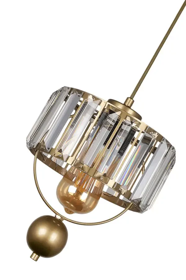 Люстра-подвеска с одним галлоном роскошных хрустальных винтажных подвесок - 4