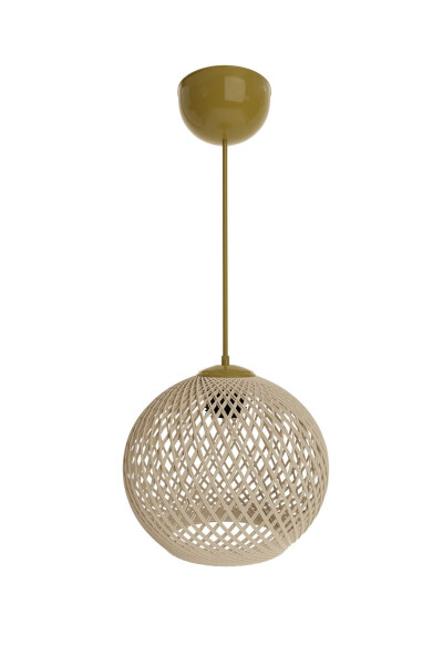 Люстра-шар с подвеской, кремовая, с золотым кабелем, балет - 2