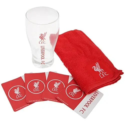 Liverpool Word Mark Glass Mini Bar Set - Multi-Colour - LIVERPOOL F.C.