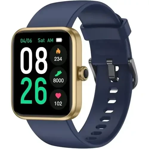 LIVIKEY Smart Watch, Fitness Tracker with Heart Rate Monitor, Sleep Tracking, Step Counter Smartwatch Waterproof with Pedometer for Women Men Watches Compatible with Android iOS Phones 