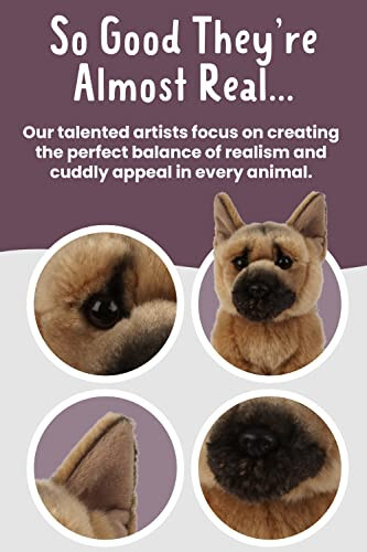 Living Nature German Shepherd Stuffed Animal | Fluffy Dog Animal | Soft Toy Gift for Kids | 8 inches - 2