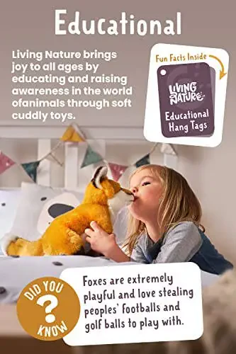 Living Nature German Shepherd Stuffed Animal | Fluffy Dog Animal | Soft Toy Gift for Kids | 8 inches - 3