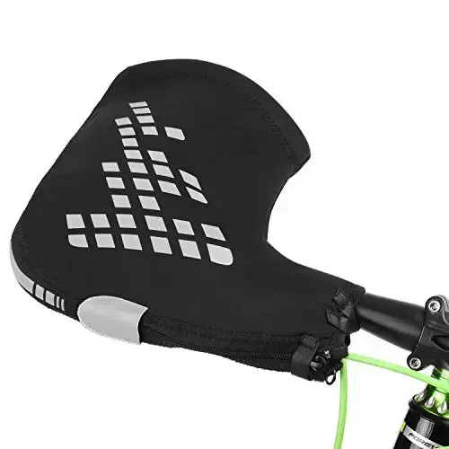 Lixada Bike Handlebar Mitts Bicycle Mittens for Winter Thermal Cover for Mountain Bike Mountain Bike Motorcycle Handlebar Keep Hands Warm Reflective, 1 Pair - 4