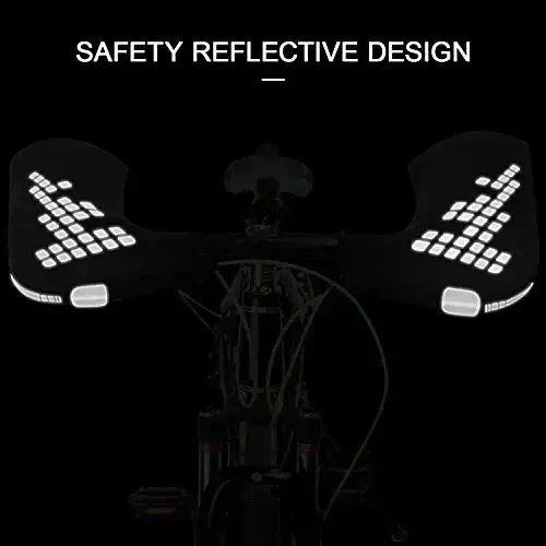 Lixada Bike Handlebar Mitts Bicycle Mittens for Winter Thermal Cover for Mountain Bike Mountain Bike Motorcycle Handlebar Keep Hands Warm Reflective, 1 Pair - 7