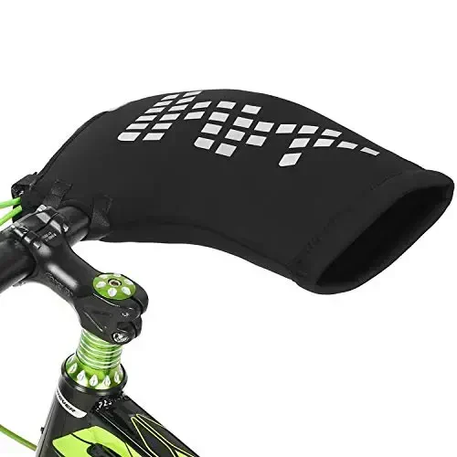 Lixada velosiped rulining qo'lqoplari Qishki termal qopqoq tog 'velosipedi uchun Mototsikl rulini qo'llarni issiq tuting Reflektiv, 1 juft - 3