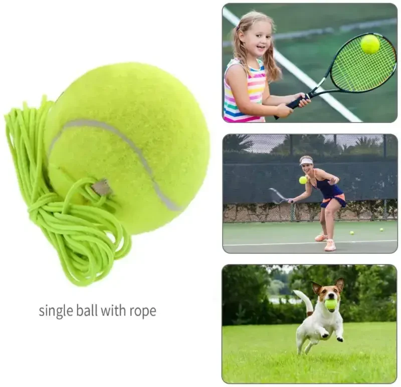 LIYUANBAIHUO 3 Pcs Tennis Training Ball With String, Trainer Balls Self Practice and Replacement Tool, Ideal for Indoor and Outdoor Practice - 6