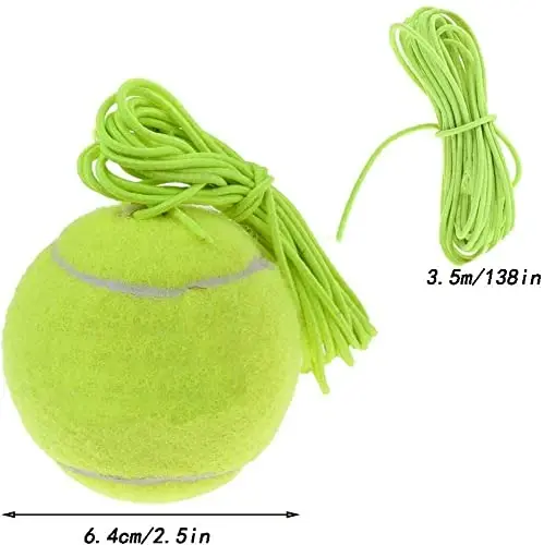 LIYUANBAIHUO 3 Pcs Tennis Training Ball With String, Trainer Balls Self Practice and Replacement Tool, Ideal for Indoor and Outdoor Practice - 2