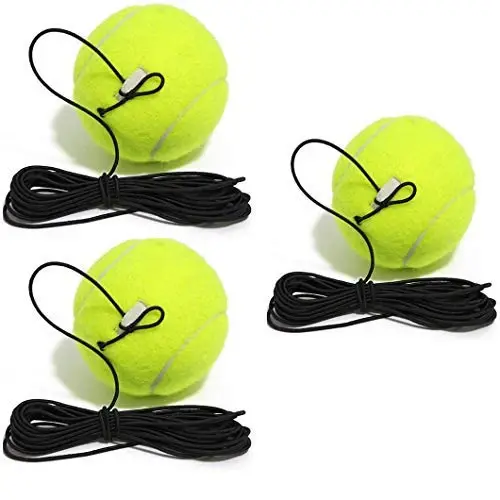 LIYUANBAIHUO 3 Pcs Tennis Training Ball With String, Trainer Balls Self Practice and Replacement Tool, Ideal for Indoor and Outdoor Practice - 1